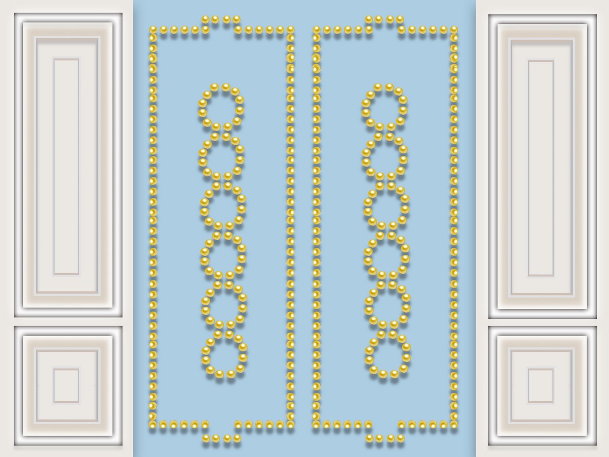 Фреска Орнаменты золотых бус